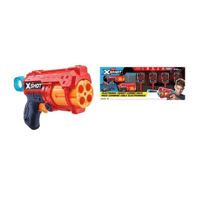 JugaToys Pistola X-Shot pack de 2 con diana y 24 dardos JugaToys Pistola X-Shot pack de 2 con diana y 24 dardos