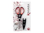 Kinvara Tijera de Cocina con Protector Magnético de Seguridad, Negro y Rojo, Dimensiones: 22 x nuestras x 8 cm (Set de 36)