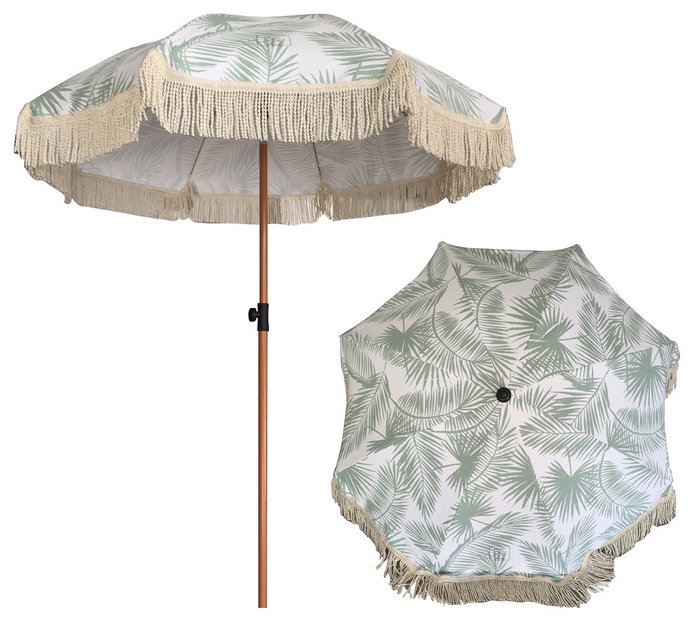 Parasol DKD Home Decor Blanco Verde 180 x 1 x 180 cm