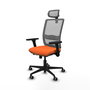 PIQUERAS Y CRESPO Silla de oficina Haches Naranja y Gris