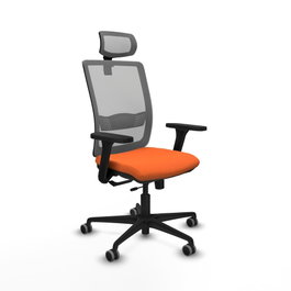 PIQUERAS Y CRESPO Silla de oficina Haches Naranja y Gris