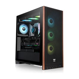 Thermaltake Caja Midi Tower S370 WS Negra para PC, ATX, EATX, Micro-ATX, Mini-ITX, Vidrio Templado, Ideal para Gaming