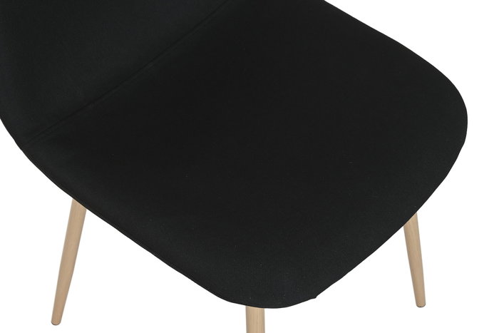 DKD Home Decor Silla de Poliéster y Metal Símil Madera