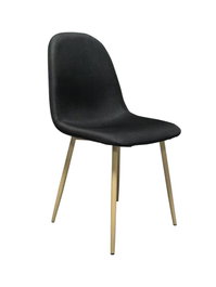 DKD Home Decor Silla de Poliéster y Metal Símil Madera