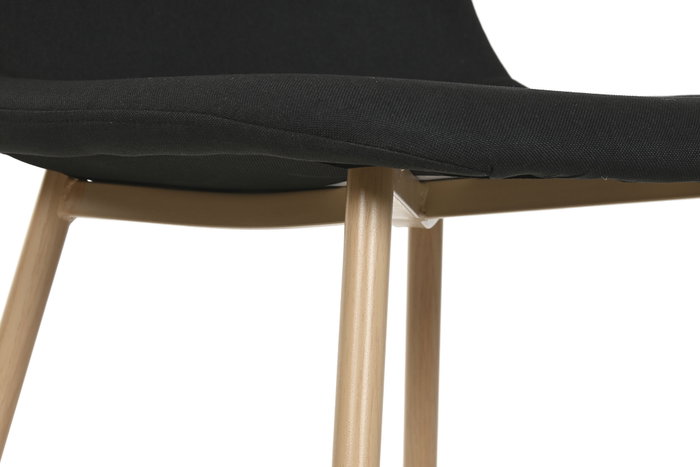 DKD Home Decor Silla de Poliéster y Metal Símil Madera