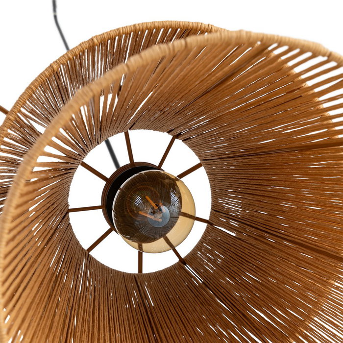 Lámpara Techo Natural Cuerda de Papel 50 X 50 X 43 cm