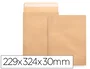 Liderpapel Bolsa Fuelle Kraft 229x324x30 mm Tira de Silicona Papel 120 gr Caja 50 Unidades