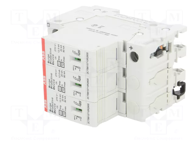 ABB OVR T1-T2 3L 12.5-275S P QS Limitador de sobretensiones Tipo 1+2 de 3 polos ABB OVR T1-T2 3L 12.5-275S P QS Limitador de sobretensiones Tipo 1+2 de 3 polos