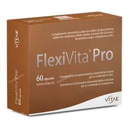 VITAE Flexivita Pro 60 Cápsulas para Huesos y Articulaciones con Glucosamina, MSM y Cúrcuma