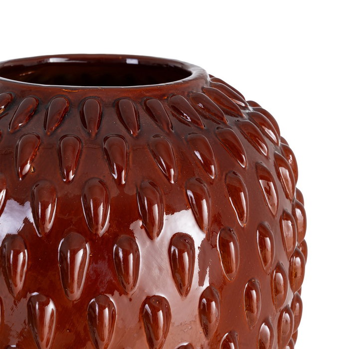 Jarrón Terracota Cerámica Decoración 27 X 27 X 40 cm