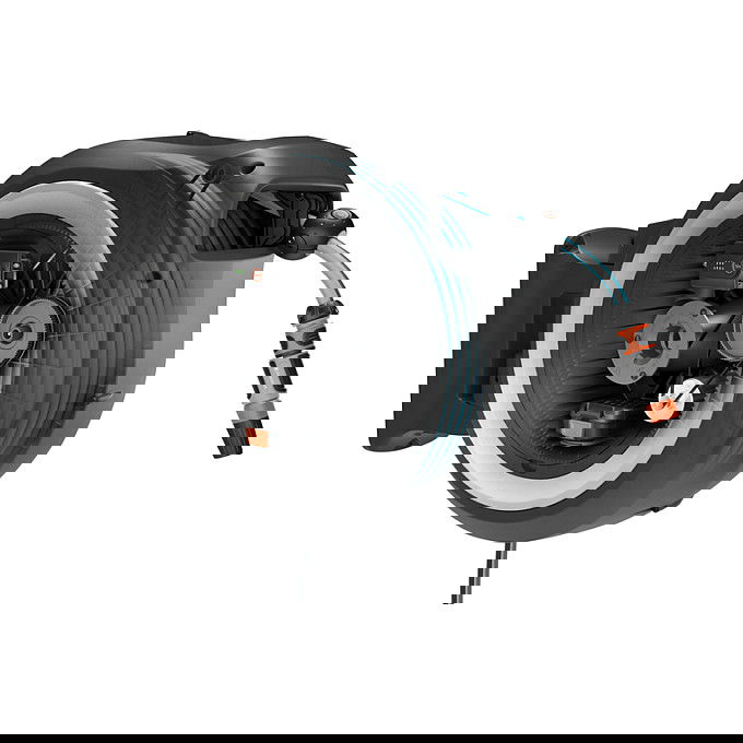 Gardena PowerRoll XL P4A, enrollador de manguera a batería 18V con 35 m de manguera