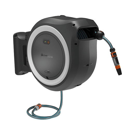 Gardena PowerRoll XL P4A, enrollador de manguera a batería 18V con 35 m de manguera