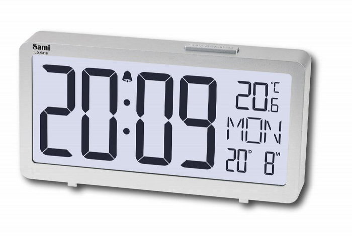 SAMI Despertador Digital con Pantalla LCD y Dígitos XXL