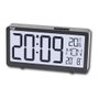 SAMI Despertador Digital LCD con Calendario y Termómetro, Digitos XXL, Pantalla Blanca