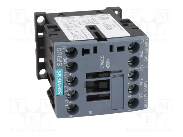 SIEMENS 3RT2015-1AB01 Contactor 3-polar 7A 24V AC