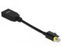 Delock Cable Mini DisplayPort a DisplayPort 1.4, 32 AWG, 32.4 Gb/s, LS0H, HDCP 1.4/2.2, 0.15 m