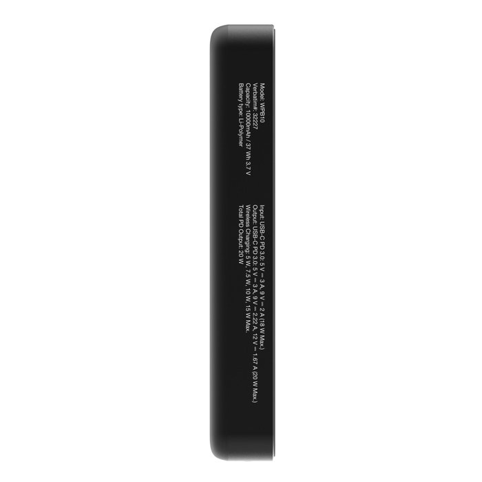 Verbatim Essential Power Bank Magnético Inalámbrico 10.000 mAh Negro Verbatim Essential Power Bank Magnético Inalámbrico 10.000 mAh Negro