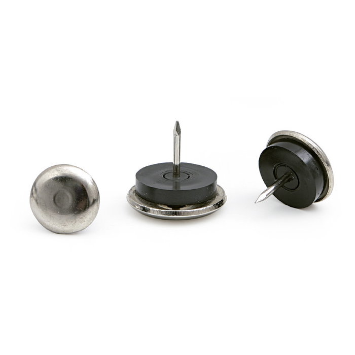 HERRAJES ALK Quitarruido Abax Níquel-negro ø25 mm H15 mm HERRAJES ALK Quitarruido Abax Níquel-negro ø25 mm H15 mm