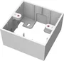 Vision TC3 BACKBOX1G Caja Eléctrica de Montaje Superficial o Empotrar, Color Blanco, Dimensiones 86x45x86 mm