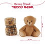 PERLETTI Peluche Oso Teddy con Manta Suave 22cm