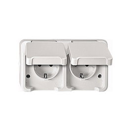 MERTEN MEG2320-8029 Toma de corriente Schuko doble horizontal