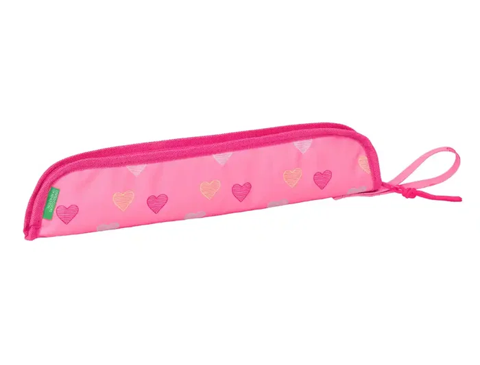 Safta Portaflauta Benetton Heart para flauta, organizador o estuche, dimensiones 80x370x20 mm