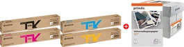 Kyocera TK-8115 MCVP 01 Value Pack Negro, Cian, Magenta, Amarillo, Blanco con 2500 hojas de papel