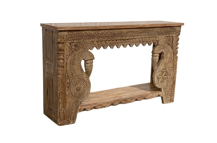 DKD Home Decor Consola Item Home Natural 148 x 38 x 91 cm Teca y Mango