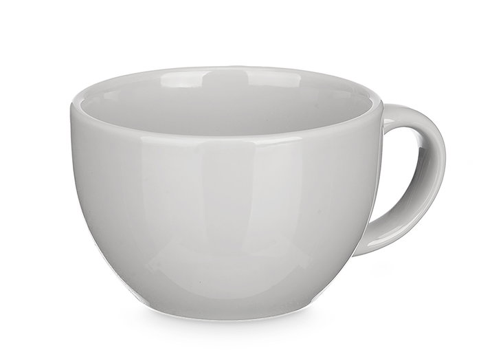 Vessia Set de 4 Tazones de Porcelana de 480 ml, Color Gris, Dimensiones: 29 x 24 x 8.5 cm (15.5 x 11.7 x 7.8 cm por Tazón) (Set de 8)