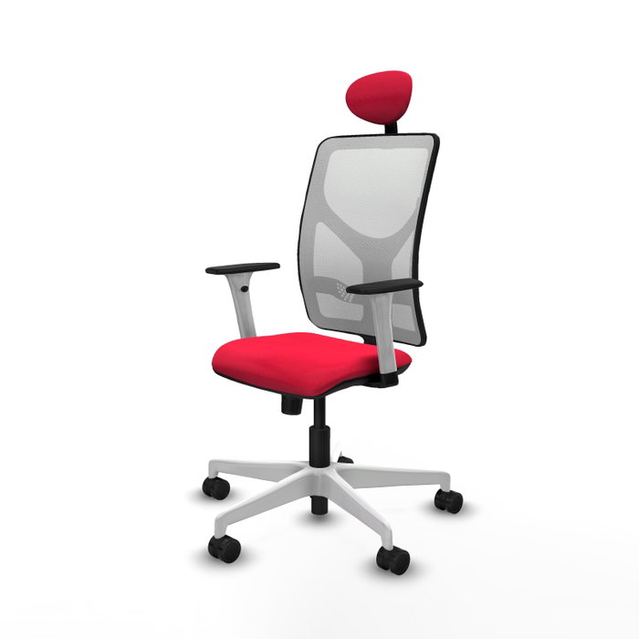 PIQUERAS Y CRESPO Silla de oficina Motilla con mecanismo Sincro, Rojo y Blanco PIQUERAS Y CRESPO Silla de oficina Motilla con mecanismo Sincro, Rojo y Blanco