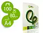 Liderpapel Papel A4 80g/m2 Reciclado Liso Paquete de 100 Hojas