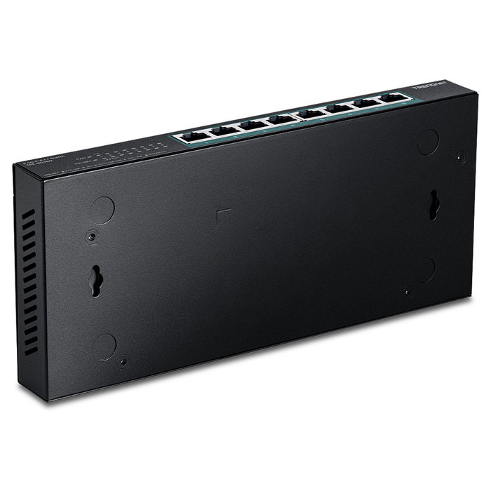 TRENDnet TPE-BG380 Switch de 8 Puertos 2.5G Ethernet No Administrado con PoE++ 95W por Puerto, Montaje en Pared, Negro