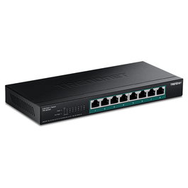 TRENDnet TPE-BG380 Switch de 8 Puertos 2.5G Ethernet No Administrado con PoE++ 95W por Puerto, Montaje en Pared, Negro