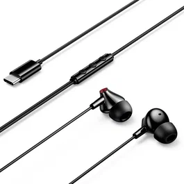 Vention Auriculares Intrauditivos con Cable USB-C ECHO LITE, con DAC y Micrófono, Negro