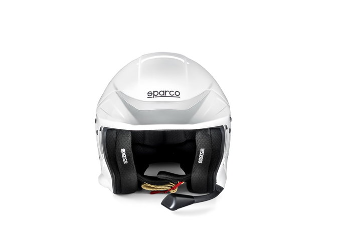 Sparco Casco RJ-I 8859-24 Blanco Talla M Fibra de Vidrio Reforzada Clip Hans