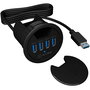 ICY BOX IB-HUB1403 Hub USB 3.0 de sobremesa con 4 puertos Tipo A, 5 Gbps, Negro, 1.2 m cable