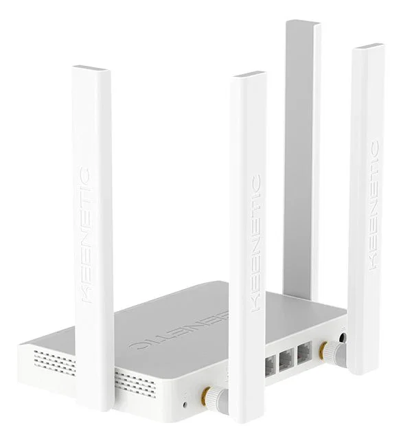 Keenetic Runner 4G (KN-2211) - Router 4G con Wi-Fi Mesh N300, 4 Puertos Ethernet LAN, Banda 2.4 GHz, Gris/Blanco