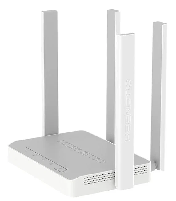 Keenetic Runner 4G (KN-2211) - Router 4G con Wi-Fi Mesh N300, 4 Puertos Ethernet LAN, Banda 2.4 GHz, Gris/Blanco