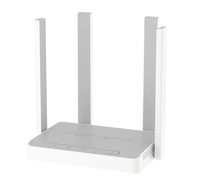 Keenetic Runner 4G (KN-2211) - Router 4G con Wi-Fi Mesh N300, 4 Puertos Ethernet LAN, Banda 2.4 GHz, Gris/Blanco