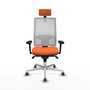 PIQUERAS Y CRESPO Silla de oficina Horna Naranja y Blanco