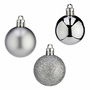 Set de Bolas de Navidad Krist+ Plateado Plástico 4 cm (12 Unidades)