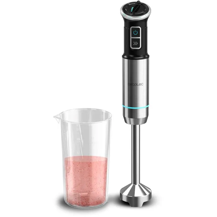 Cecotec Power Neutron Batidora de Mano 1100W, Diseño 4 Cuchillas, Recipiente Vidrio 800ml, Negro/Acero Inoxidable Cecotec Power Neutron Batidora de Mano 1100W, Diseño 4 Cuchillas, Recipiente Vidrio 800ml, Negro/Acero Inoxidable