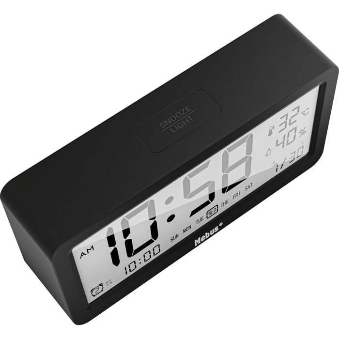 Mebus 25819 Reloj despertador digital de cuarzo negro Mebus 25819 Reloj despertador digital de cuarzo negro