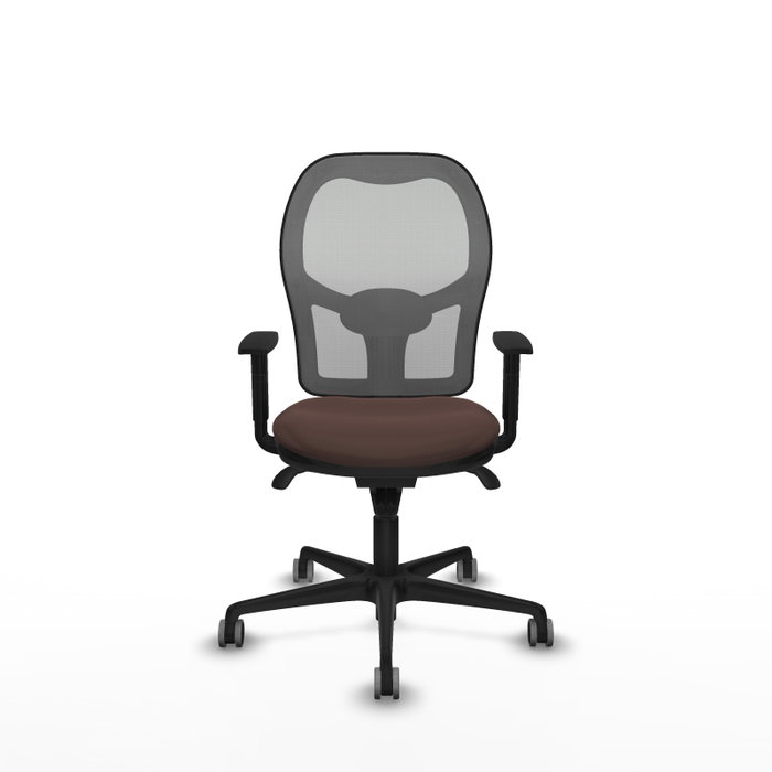 PIQUERAS Y CRESPO Silla de oficina Jorquera con mecanismo sincro, marrón oscuro y gris PIQUERAS Y CRESPO Silla de oficina Jorquera con mecanismo sincro, marrón oscuro y gris