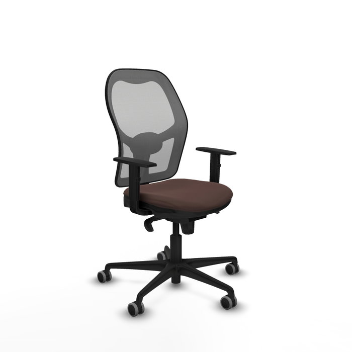 PIQUERAS Y CRESPO Silla de oficina Jorquera con mecanismo sincro, marrón oscuro y gris PIQUERAS Y CRESPO Silla de oficina Jorquera con mecanismo sincro, marrón oscuro y gris