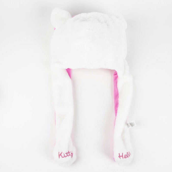 Cerdá Gorro de Punto con Aplicaciones Hello Kitty Blanco