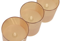 DKD Home Decor Vela Led Glam Dorado 7.5 x 15 x 22 cm Set de 3