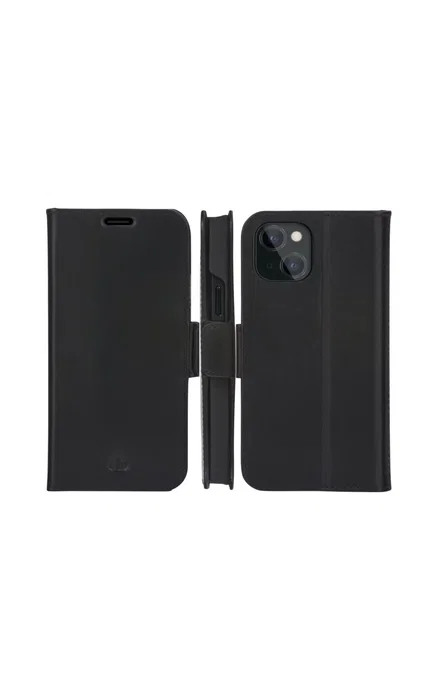 Dbramante1928 Funda cartera Copenhagen Slim para Apple iPhone 13 - Cuero negro, bolsillo para tarjetas, compatible 6.1 pulgadas (15.5 cm)