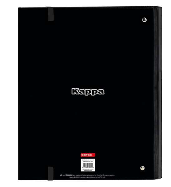 Carpeta de anillas Kappa Dark Negro 27 x 32 x 3.5 cm
