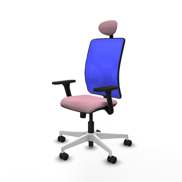 PIQUERAS Y CRESPO Silla de oficina Motilla con Mecanismo Sincro Rosa y Azul
